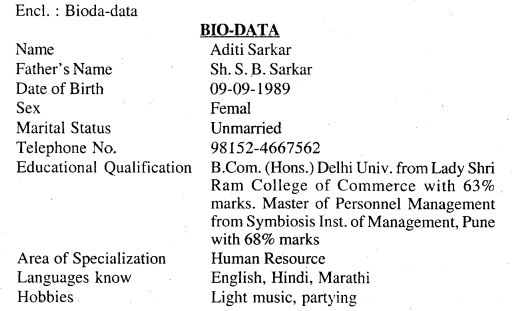 Bihar Board Class 12 English Letter and Applications Writing 2