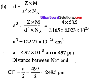 Bihar Board 12th Chemistry Objective Answers Chapter 1 The Solid State 10