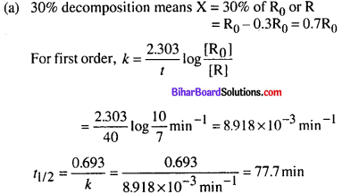 Bihar Board 12th Chemistry Objective Answers Chapter 4 Chemical Kinetics 10
