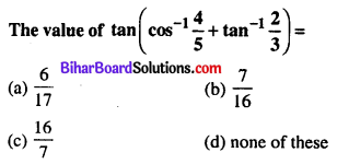 Bihar Board 12th Maths Objective Answers Chapter 2 Inverse Trigonometric Functions Q22