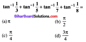 Bihar Board 12th Maths Objective Answers Chapter 2 Inverse Trigonometric Functions Q27
