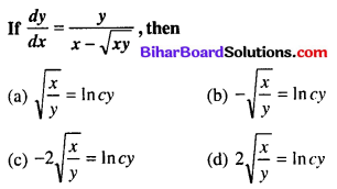 Bihar Board 12th Maths Objective Answers Chapter 9 Differential Equations Q47