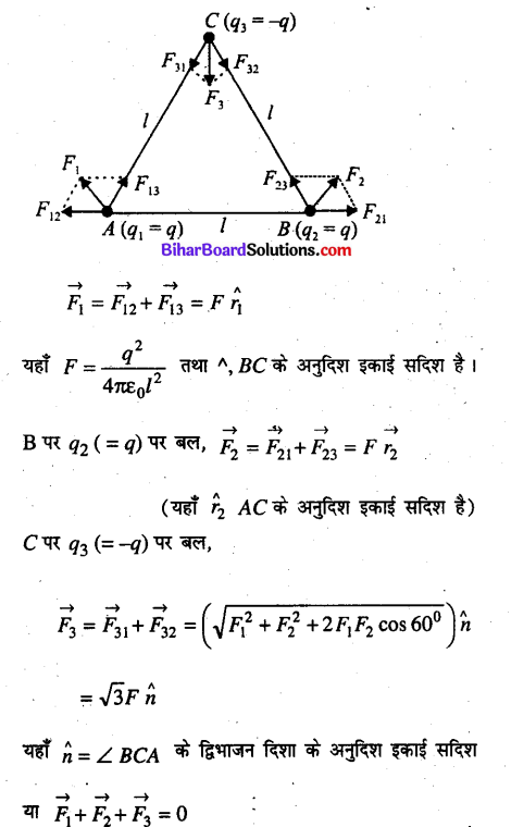 Bihar Board 12th Physics Objective Answers Chapter 1 वैद्युत आवेश तथा क्षेत्र - 20