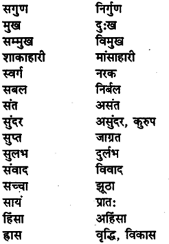 Bihar Board Class 11th Hindi व्याकरण पर्यायवाची शब्द 9
