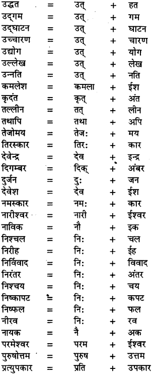 Bihar Board Class 11th Hindi व्याकरण संधि 1