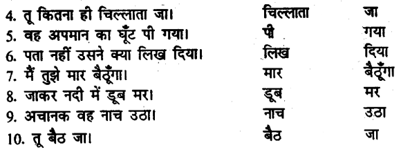 Bihar Board Class 10 Hindi व्याकरण क्रिया-भेद - 6