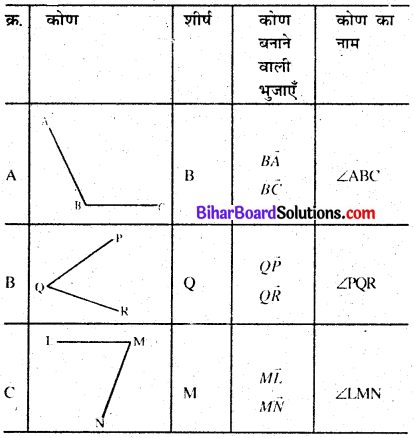 Bihar Board Class 6 Maths Solutions Chapter 5 आधारभूत ज्यामितीय जानकारियाँ Ex 5.2 Q1.1