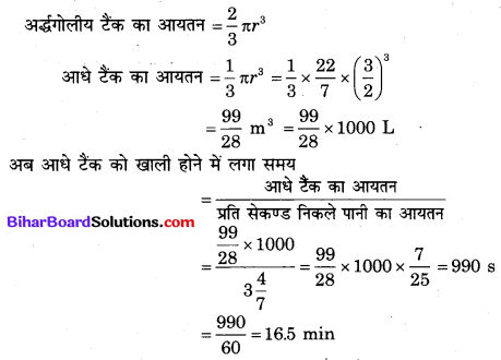 Bihar Board Class 10 Maths Solutions Chapter 13 पृष्ठीय क्षेत्रफल एवं आयतन Additional Questions SAQ 16