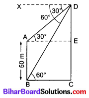 Bihar Board Class 10 Maths Solutions Chapter 9 त्रिकोणमिति के कुछ अनुप्रयोग Additional Questions SAQ 4