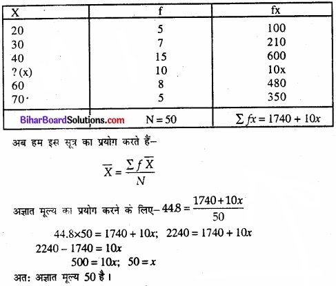 Bihar Board Class 11 Economics Chapter 5 केंद्रीय प्रवृत्ति की माप Part - 2 img 56