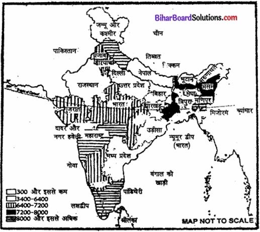 Bihar Board Class 12 Geography Solutions मानचित्र संबंधी प्रश्न एवं उत्तर img 1a